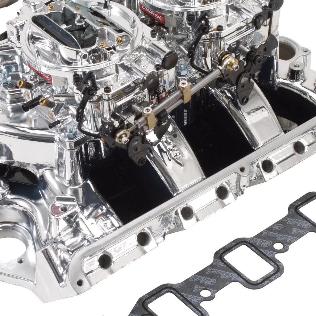 Edelbrock 20374 Engine Intake Manifold / Carburetor Kit for Select Ford 300, Ford Club, Ford Country Sedan, Ford Country Squire, Ford Courier Sedan Delivery, Ford Custom, Ford Custom 300, Ford Custom 500, Ford Del Rio Wagon, Ford E-100 Econoline, Ford
