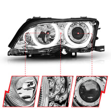 Load image into Gallery viewer, 0205-Bmw-3-Series-E46-4Dr-Headlights-Chrome-Clear-Projector-With-Halos