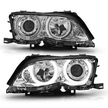 Load image into Gallery viewer, 0205-Bmw-3-Series-E46-4Dr-Headlights-Chrome-Clear-Projector-With-Halos