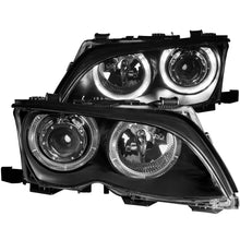 Load image into Gallery viewer, 0205-Bmw-Series-3-E46-4Dr-Headlights-Projector-Black-With-Halo