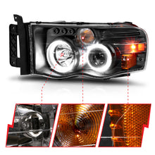 Load image into Gallery viewer, 0205-Ram-1500-0305-Ram-25003500-Projector-Headlights-W-Halo-Black-Clear-Amb