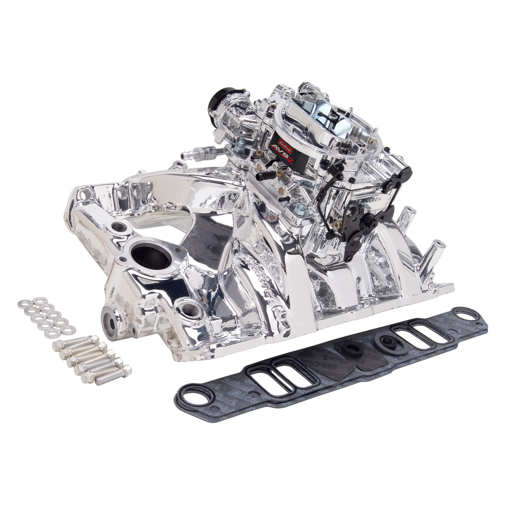 Edelbrock 20564 Engine Intake Manifold / Carburetor Kit for Select Pontiac Acadian, Pontiac Beaumont, Pontiac Bonneville, Pontiac Catalina, Pontiac Executive, Pontiac Firebird, Pontiac GTO, Pontiac Grand Am, Pontiac Grand LeMans, Pontiac Grand Prix,