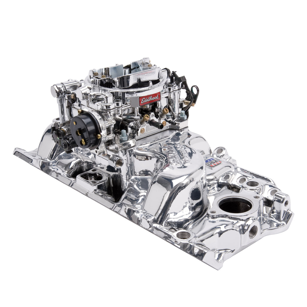 Edelbrock 20614 Engine Intake Manifold / Carburetor Kit for Select Chevrolet B60, Chevrolet B7, Chevrolet Bel Air, Chevrolet Biscayne, Chevrolet Blazer, Chevrolet Brookwood, Chevrolet C10, Chevrolet C10 Pickup, Chevrolet C10 Suburban, Chevrolet C1500,