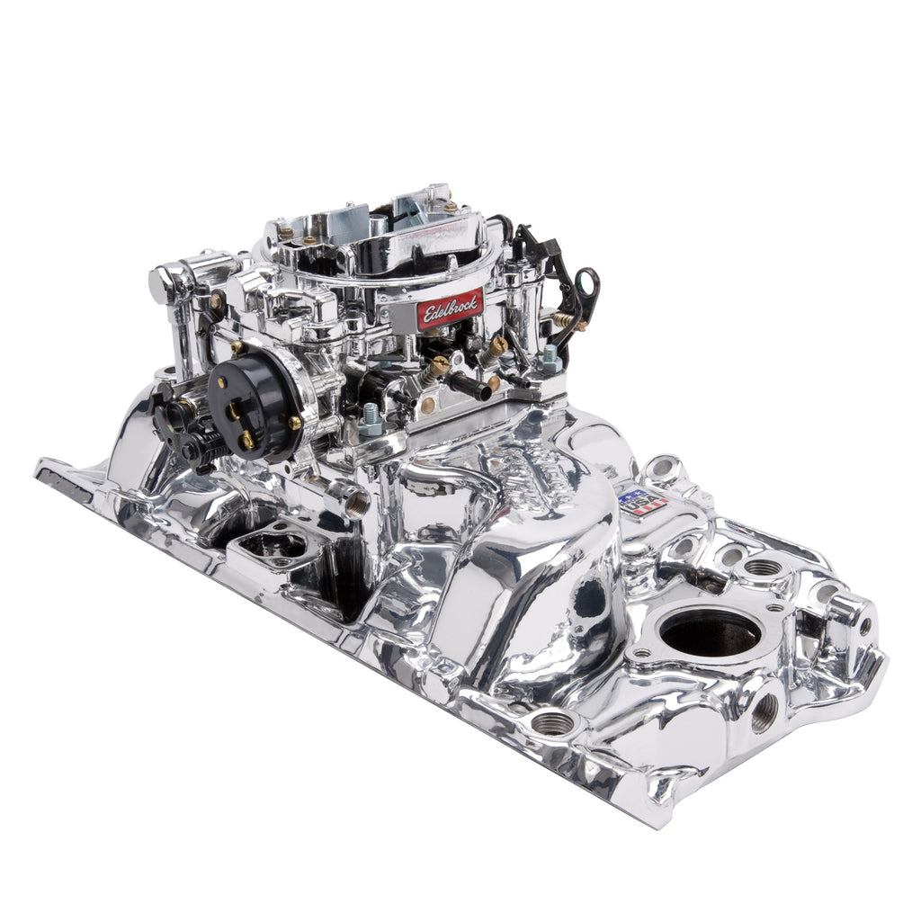 Edelbrock 20614 Engine Intake Manifold / Carburetor Kit for Select Chevrolet B60, Chevrolet B7, Chevrolet Bel Air, Chevrolet Biscayne, Chevrolet Blazer, Chevrolet Brookwood, Chevrolet C10, Chevrolet C10 Pickup, Chevrolet C10 Suburban, Chevrolet C1500,