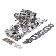 Load image into Gallery viewer, Edelbrock 20624 Engine Intake Manifold / Carburetor Kit for Select Chevrolet B60, Chevrolet B7, Chevrolet Bel Air, Chevrolet Biscayne, Chevrolet Blazer, Chevrolet Brookwood, Chevrolet C10, Chevrolet C10 Pickup, Chevrolet C10 Suburban, Chevrolet C1500,