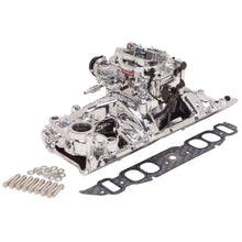 Load image into Gallery viewer, Edelbrock 20634 Engine Intake Manifold / Carburetor Kit for Select Chevrolet B60, Chevrolet B7, Chevrolet Bel Air, Chevrolet Biscayne, Chevrolet Blazer, Chevrolet Brookwood, Chevrolet C10, Chevrolet C10 Pickup, Chevrolet C10 Suburban, Chevrolet C1500,
