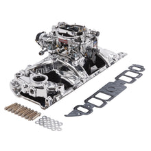 Load image into Gallery viewer, Edelbrock 20644 Engine Intake Manifold / Carburetor Kit for Select Chevrolet B60, Chevrolet B7, Chevrolet Bel Air, Chevrolet Biscayne, Chevrolet Blazer, Chevrolet Brookwood, Chevrolet C10, Chevrolet C10 Pickup, Chevrolet C10 Suburban, Chevrolet C1500,