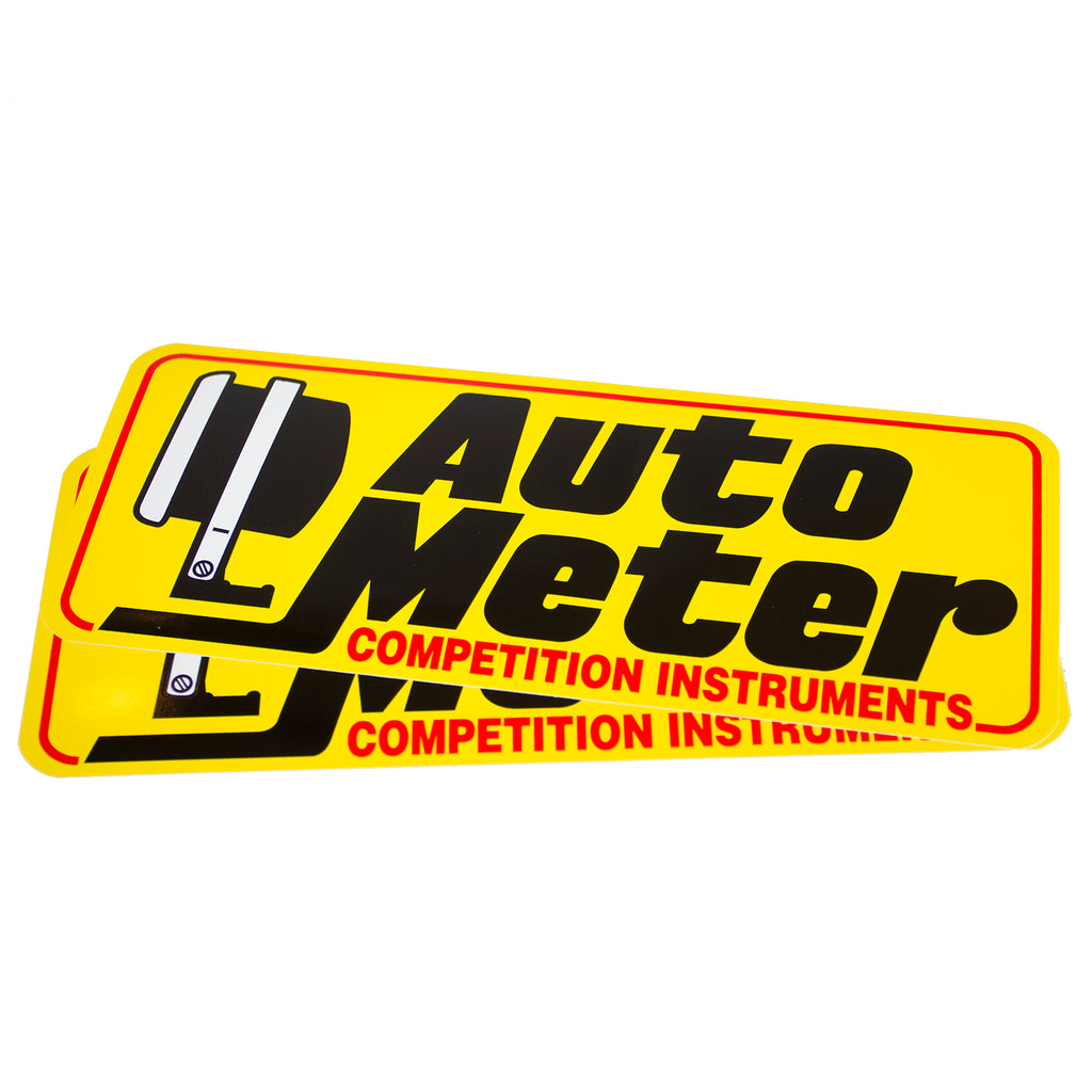 AutoMeter 0207 DECAL, CONTINGENCY, YELLOW, 'COMPETITION INSTRUMENTS'