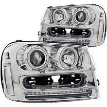 Load image into Gallery viewer, 0209-Trailblazer-Headlights-Chrome-Projectors-WHalos(Ccfl)DriverPassenger