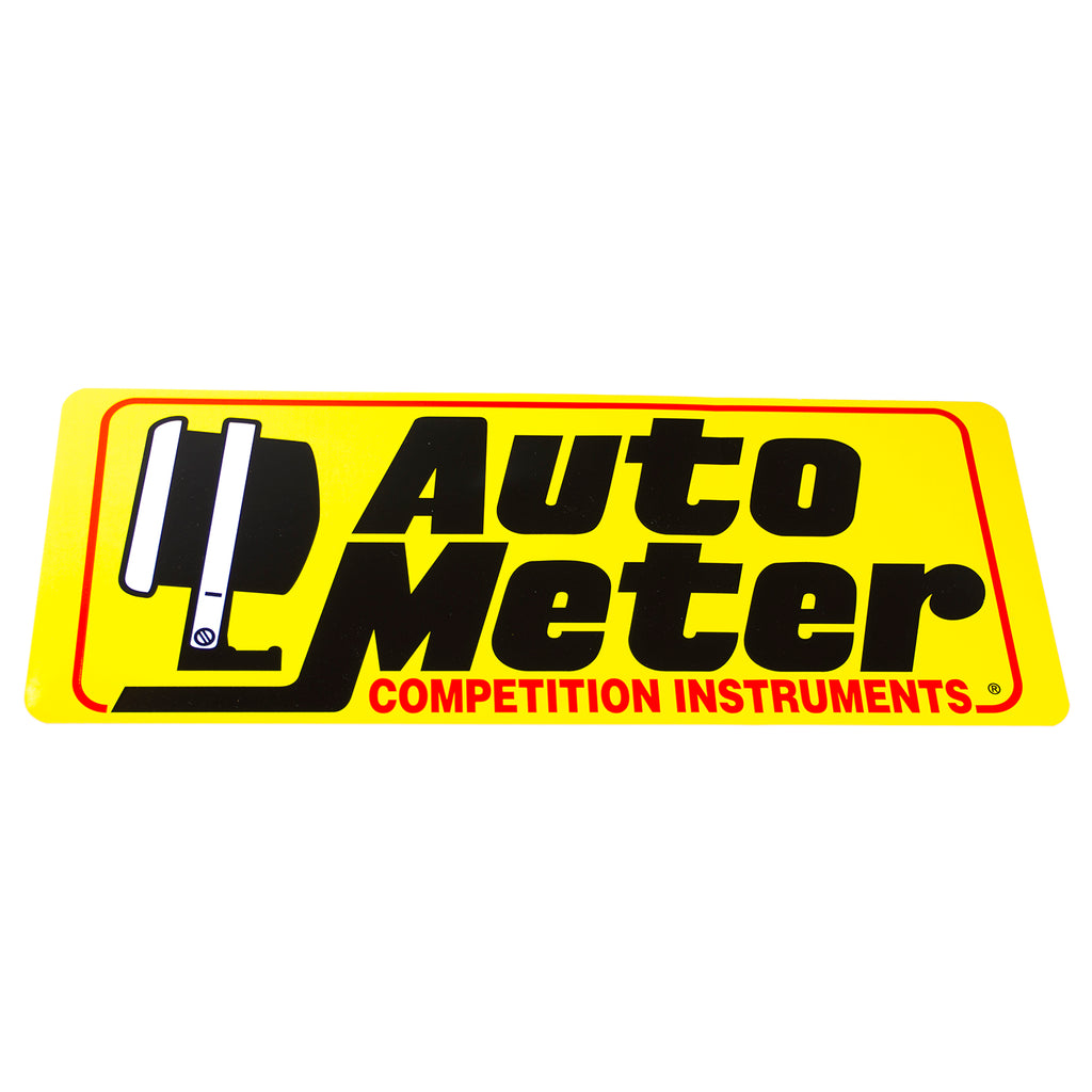 AutoMeter 0209 DECAL, LARGE (16" L), YELLOW, 'COMPETITION INSTRUMENTS'