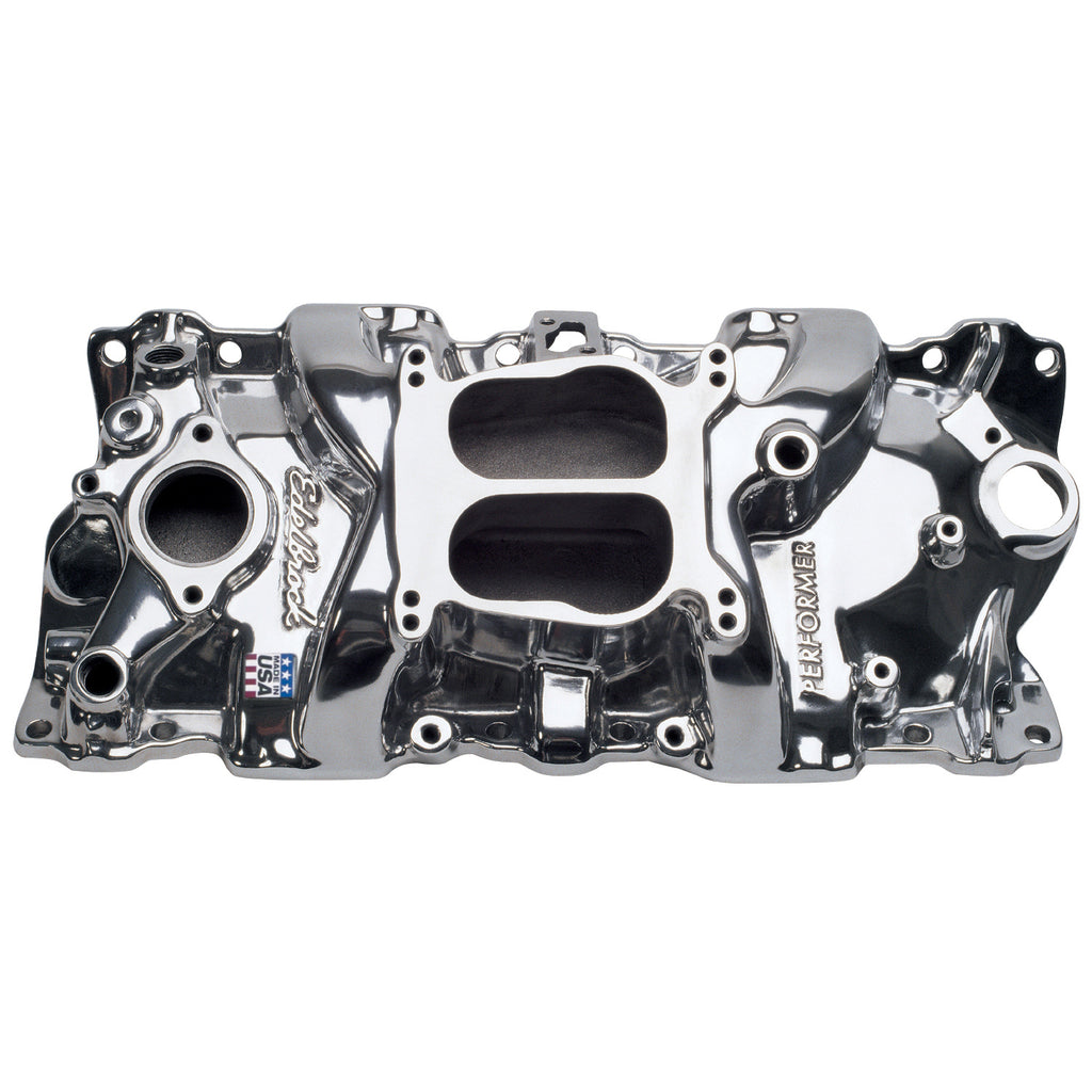 Edelbrock 21011 Performer Small Block Chevy Intake Manifold for Select Buick Century, Buick LeSabre, Buick Regal, Buick Skylark, Chevrolet Bel Air, Chevrolet Biscayne, Chevrolet Blazer, Chevrolet Brookwood, Chevrolet C10, Chevrolet C10 Pickup, Chevrolet