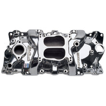 Load image into Gallery viewer, Edelbrock 21011 Performer Small Block Chevy Intake Manifold for Select Buick Century, Buick LeSabre, Buick Regal, Buick Skylark, Chevrolet Bel Air, Chevrolet Biscayne, Chevrolet Blazer, Chevrolet Brookwood, Chevrolet C10, Chevrolet C10 Pickup, Chevrolet