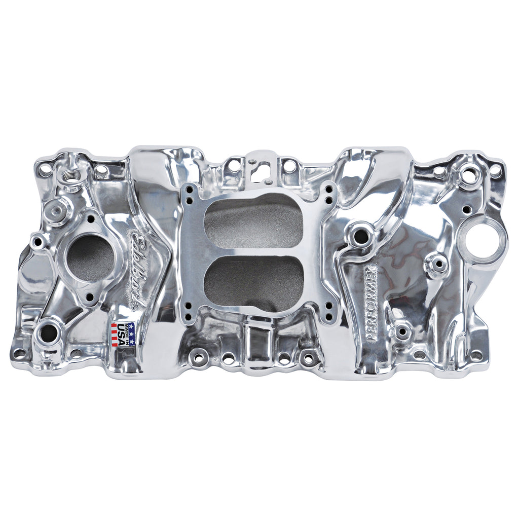 Edelbrock 21041 Performer Smal Block Chevy 1987-95 Intake Manifold for Select Avanti II, Buick Regal, Excalibur Phaeton, GMC G3500