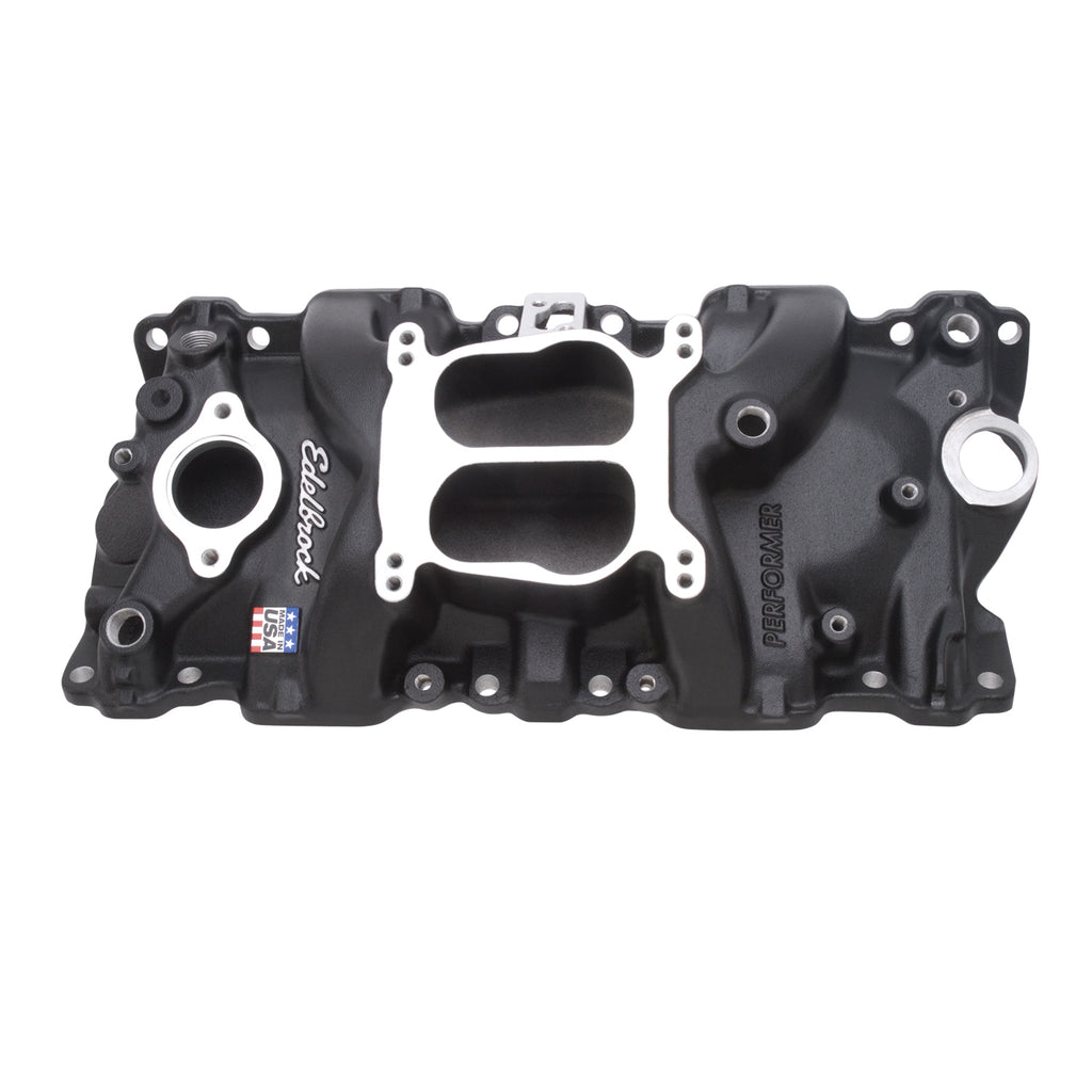 Edelbrock 21043 Performer Smal Block Chevy 1987-95 Intake Manifold for Select Avanti II, Buick Regal, Excalibur Phaeton, GMC G3500