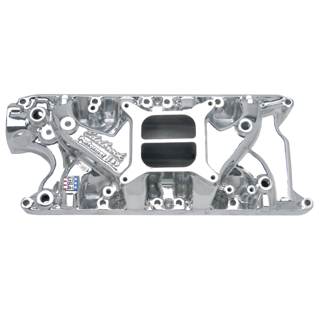 Edelbrock 21211 Performer Small Block Ford Intake Manifold for Select AC Shelby Cobra, DeTomaso Mangusta, Ford 300, Ford Bronco, Ford Country Sedan, Ford Country Squire, Ford Custom, Ford Custom 500, Ford E-100 Econoline, Ford E-100 Econoline Club Wagon,