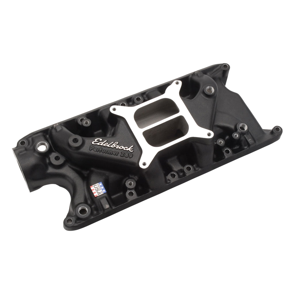 Edelbrock 21213 Performer Small Block Ford Intake Manifold for Select AC Shelby Cobra, DeTomaso Mangusta, Ford 300, Ford Bronco, Ford Country Sedan, Ford Country Squire, Ford Custom, Ford Custom 500, Ford E-100 Econoline, Ford E-100 Econoline Club Wagon,
