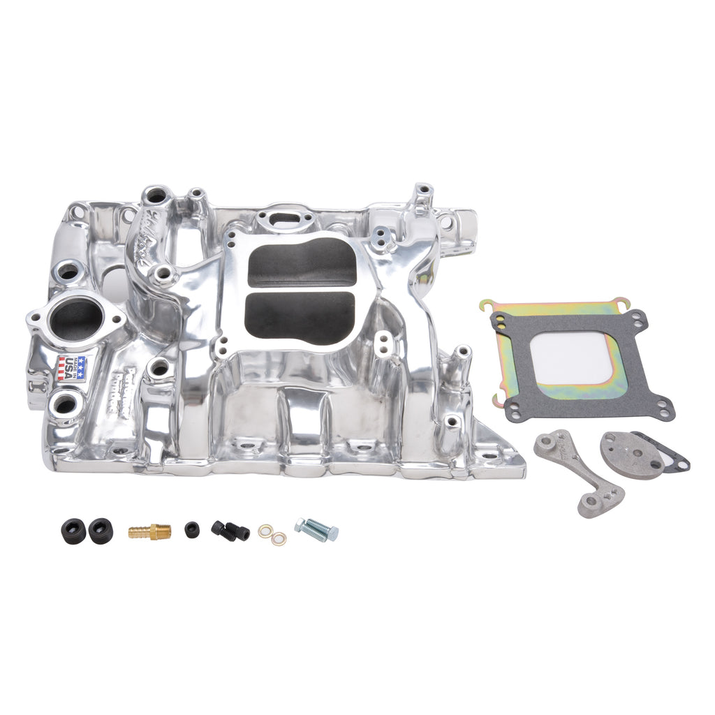 Edelbrock 21561 Performer Pontiac 326-455 Intake Manifold for Select Pontiac Bonneville, Pontiac Catalina, Pontiac Executive, Pontiac Firebird, Pontiac GTO, Pontiac Grand Am, Pontiac Grand LeMans, Pontiac Grand Prix, Pontiac Grand Safari, Pontiac
