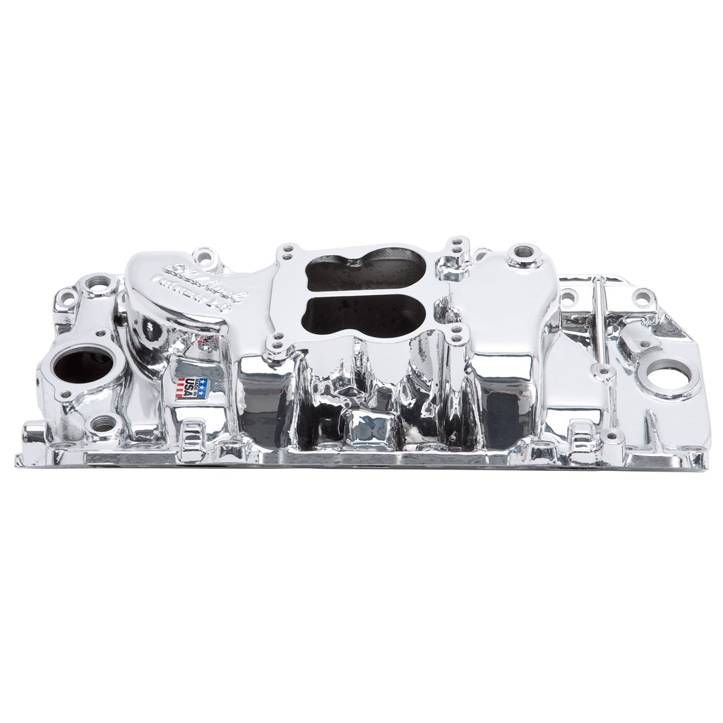 Edelbrock 21614 Engine Intake Manifold for Select Chevrolet Bel Air, Chevrolet Biscayne, Chevrolet Blazer, Chevrolet Brookwood, Chevrolet C10, Chevrolet C10 Pickup, Chevrolet C10 Suburban, Chevrolet C20, Chevrolet C20 Pickup, Chevrolet C20 Suburban,