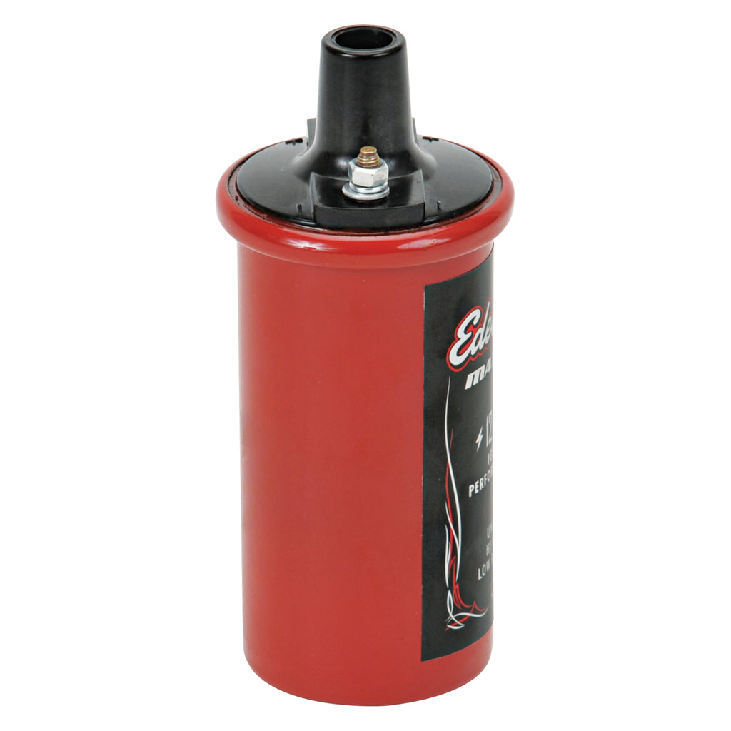 Edelbrock 22739 Universal 12V cannister-style w/ primary resistance 1.4 ohms & output of 42000V. for Select American Motors AMX, American Motors Ambassador, American Motors American, American Motors Classic, American Motors Concord, American Motors