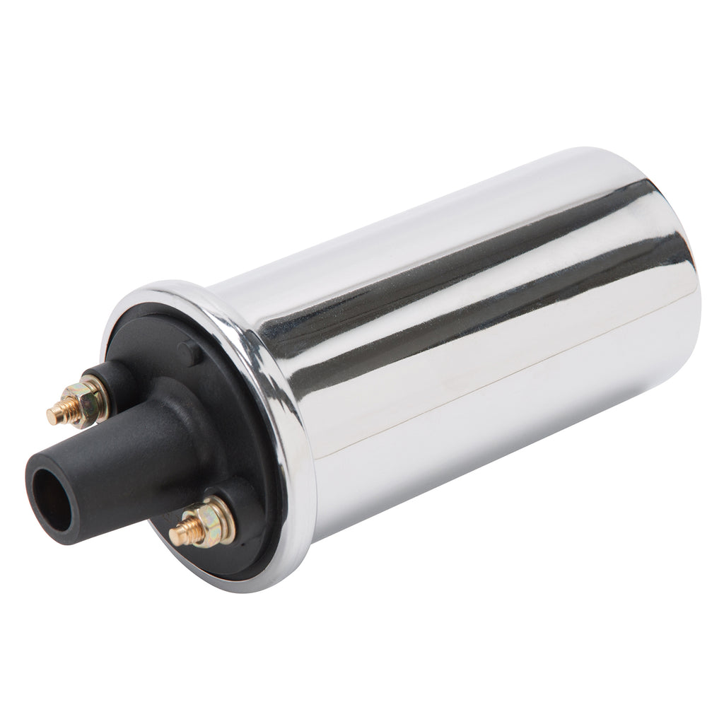 Edelbrock 22740 Max-Fire Ignition Electronic Oil Filled Ignition Coil in Chrome Finish (0.45 PR)