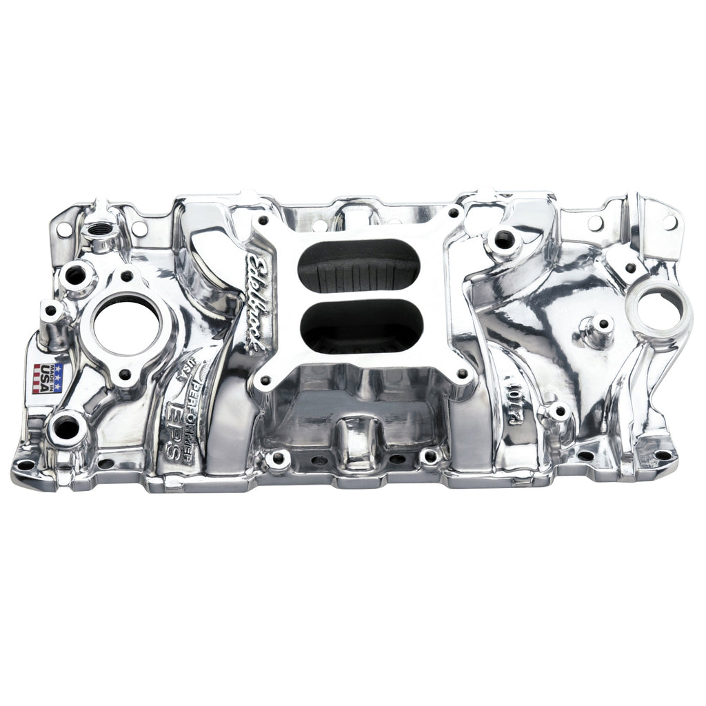 Edelbrock 27011 Performer EPS Small Block Chevy Intake Manifold for Select Avanti II, Buick Century, Buick LeSabre, Buick Regal, Buick Skylark, Checker Aerobus, Checker Deluxe, Checker Marathon, Checker Taxicab, Chevrolet 3B, Chevrolet 3C, Chevrolet 3D,
