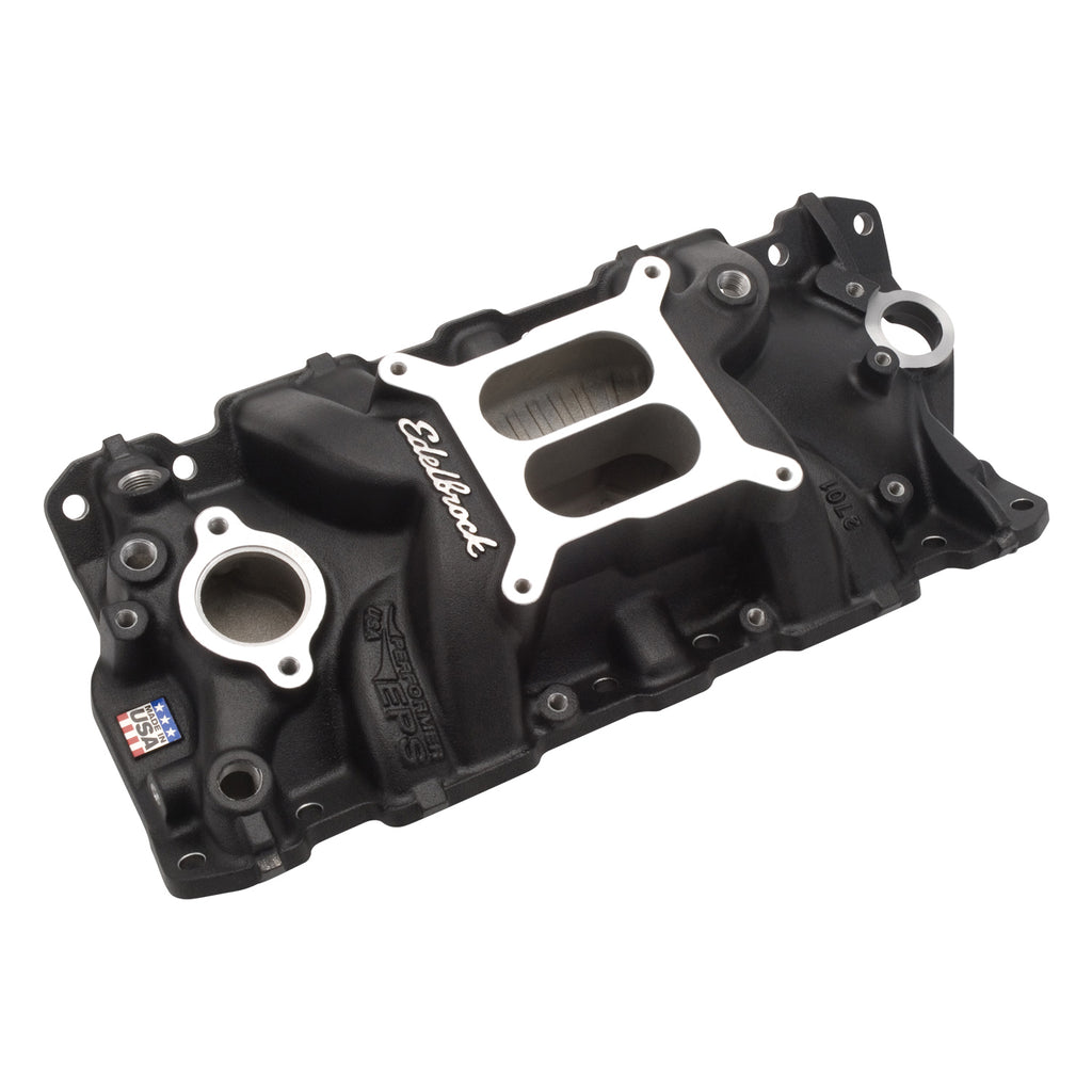 Edelbrock 27013 Performer EPS Small Block Chevy Intake Manifold for Select Avanti II, Buick Century, Buick LeSabre, Buick Regal, Buick Skylark, Checker Aerobus, Checker Deluxe, Checker Marathon, Checker Taxicab, Chevrolet 3B, Chevrolet 3C, Chevrolet 3D,