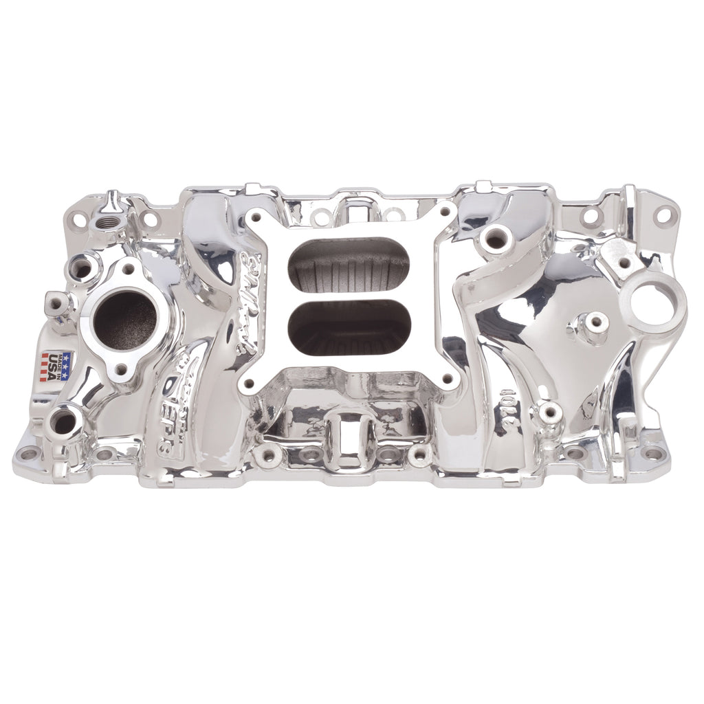 Edelbrock 27014 Engine Intake Manifold for Select Avanti II, Buick Century, Buick LeSabre, Buick Regal, Buick Skylark, Checker Aerobus, Checker Deluxe, Checker Marathon, Checker Taxicab, Chevrolet 3B, Chevrolet 3C, Chevrolet 3D, Chevrolet 3E, Chevrolet