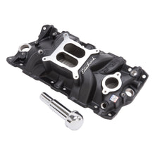 Load image into Gallery viewer, Edelbrock 27033 Performer EPS Small Block Chevy Intake Manifold With Oil Fill Tube for Select Avanti II, Buick Century, Buick LeSabre, Buick Regal, Buick Skylark, Checker Aerobus, Checker Deluxe, Checker Marathon, Checker Taxicab, Chevrolet 3B, Chevrolet