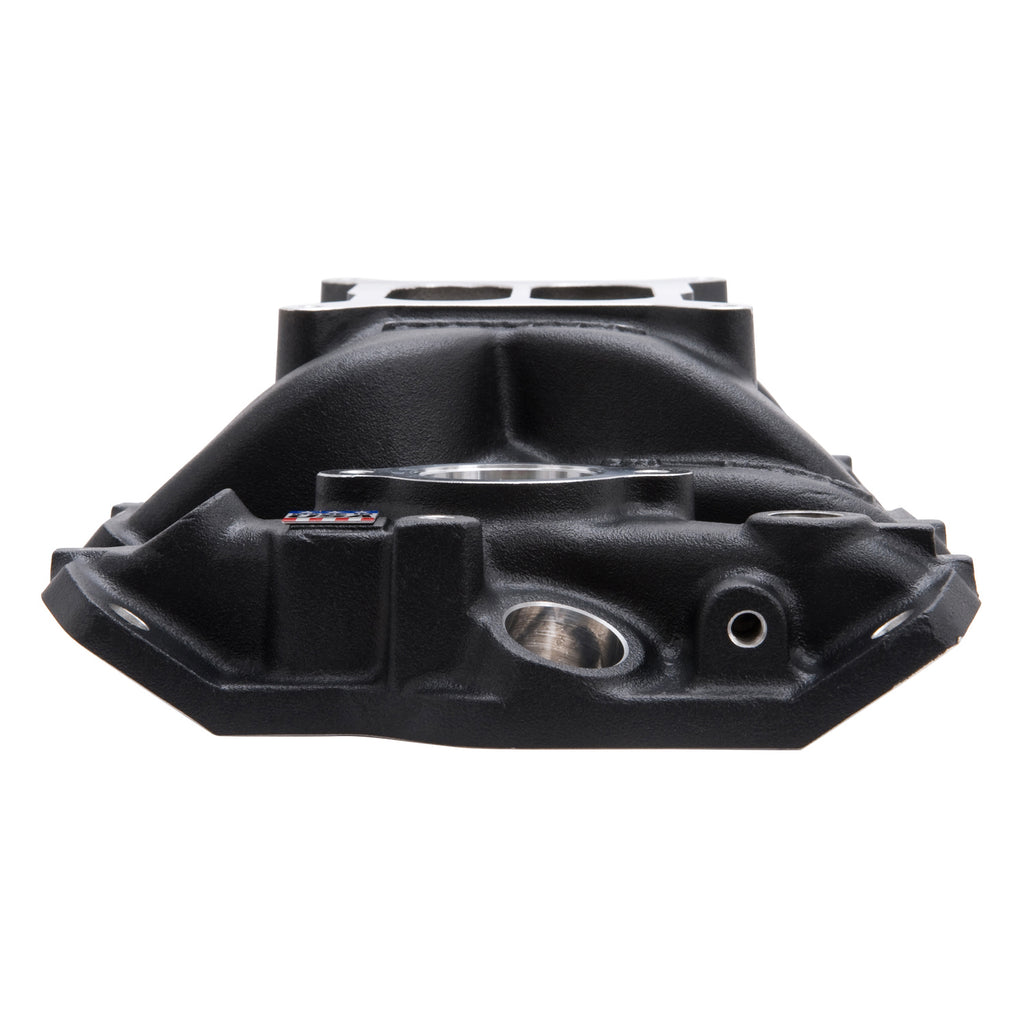 Edelbrock 27033 Performer EPS Small Block Chevy Intake Manifold With Oil Fill Tube for Select Avanti II, Buick Century, Buick LeSabre, Buick Regal, Buick Skylark, Checker Aerobus, Checker Deluxe, Checker Marathon, Checker Taxicab, Chevrolet 3B, Chevrolet