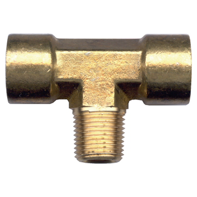 Fairview 106-A Brass Tee - 1/8 FPT x 1/8 FPT x 1/8 MPT