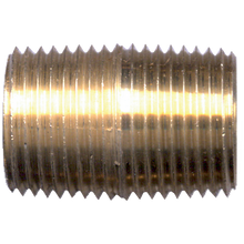 Load image into Gallery viewer, Fairview 112-B Brass Close Nipple - 1/4 MPT
