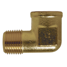 Load image into Gallery viewer, Fairview 116-A Brass 90º Elbow - 1/8 FPT x 1/8 MPT