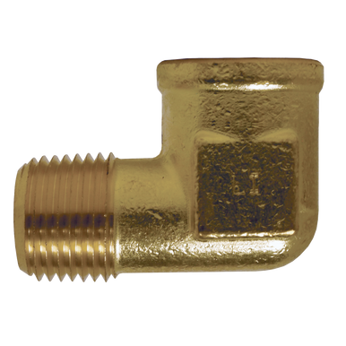 Fairview 116-C Brass 90º Elbow - 3/8 FPT x 3/8 MPT