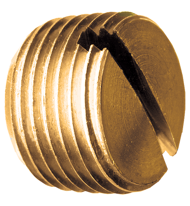 Fairview 117-C Brass Plug Slotted - 3/8 MPT