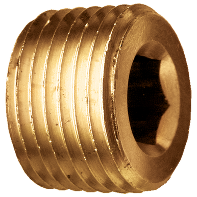 Fairview 118-E Brass Plug Square Sunk - 3/4 MPT
