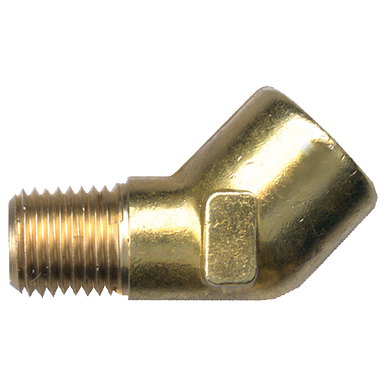 Fairview 124-A Brass 45º Elbow - 1/8 MPT x 1/8 FPT