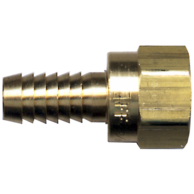 Fairview 128-44 Brass 45º SAE Hose Barb - 1/4 x 1/4 F.SAE