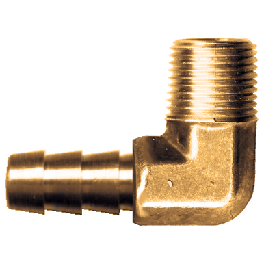 Fairview 139-6A Brass 90º Elbow Hose Barb - 3/8 x 1/8 MPT