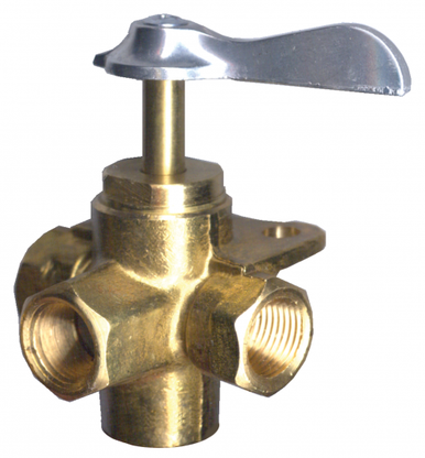 Fairview 2102-BL 4-Way Saddle Valve 1/4 Female NPT 1-7/8 Stem