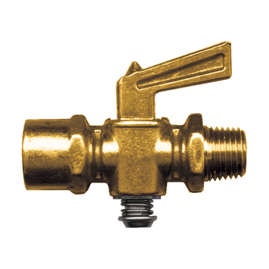 Fairview 2120-A Shut Off - 1/8 FPT x 1/8 MPT - Spring Bottom