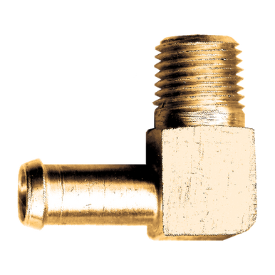 Fairview 339-4A Fuel Hose Barb 90º Elbow - 1/4 x 1/8 MPT