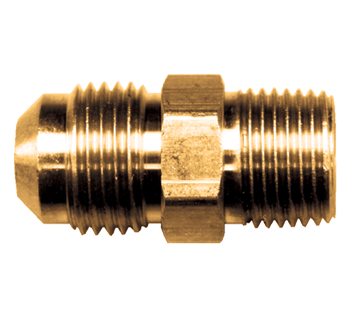 Fairview 3748-6B Brass Flare Adapter 3/8 Male JIC X 1/4 Male NPT