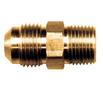 Fairview 3748-6C Brass Flare Adapter 3/8 Male JIC X 3/8 Male NPT