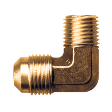 Load image into Gallery viewer, Fairview 3749-4A Brass Flare 90º Elbow 1/4 Male JIC X 1/8 Male NPT
