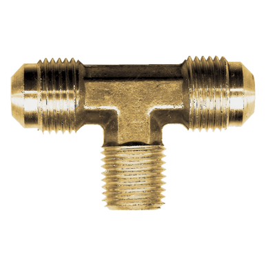 Fairview 45-5B Brass Tee 5/16 Male SAE X 1/4 Male NPT