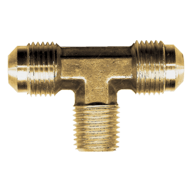 Fairview 45-6D Brass Tee 3/8 Male SAE X 1/2 Male NPT