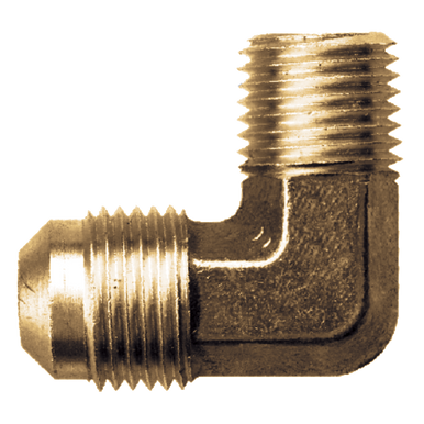 Fairview 49-6B Brass 90º Elbow - 3/8M.SAE x 1/4 MPT
