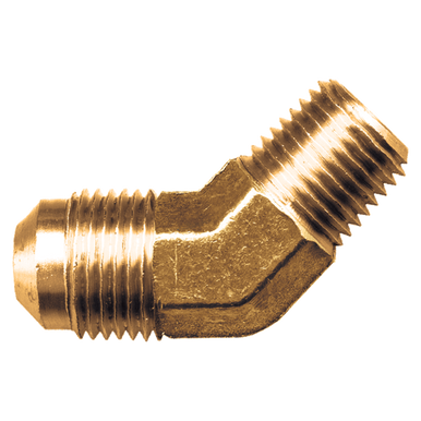 Fairview 54-5B Brass 45º Elbow 5/16 Male SAE X 1/4 Male NPT