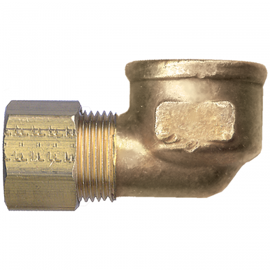 Fairview 70-4A Brass Compression 90º Elbow 1/4 X 1/8 Female NPT
