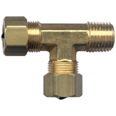 Fairview 71-3A Brass Compression Tee 3/16 X 1/8 Male NPT X 3/16